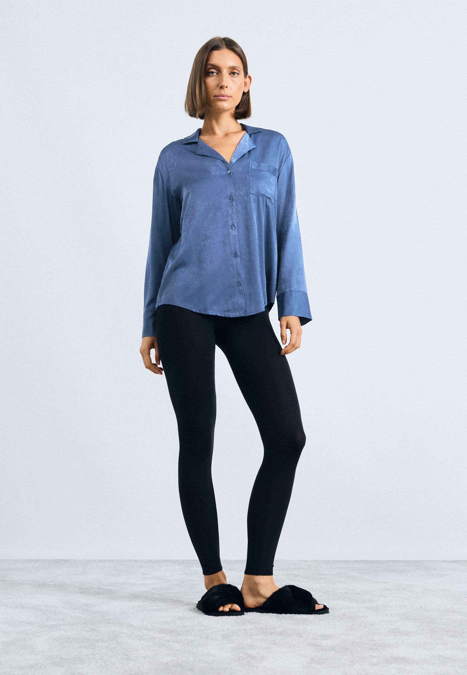 Hunkemöller JACKET - Pyjamatop - blauw
