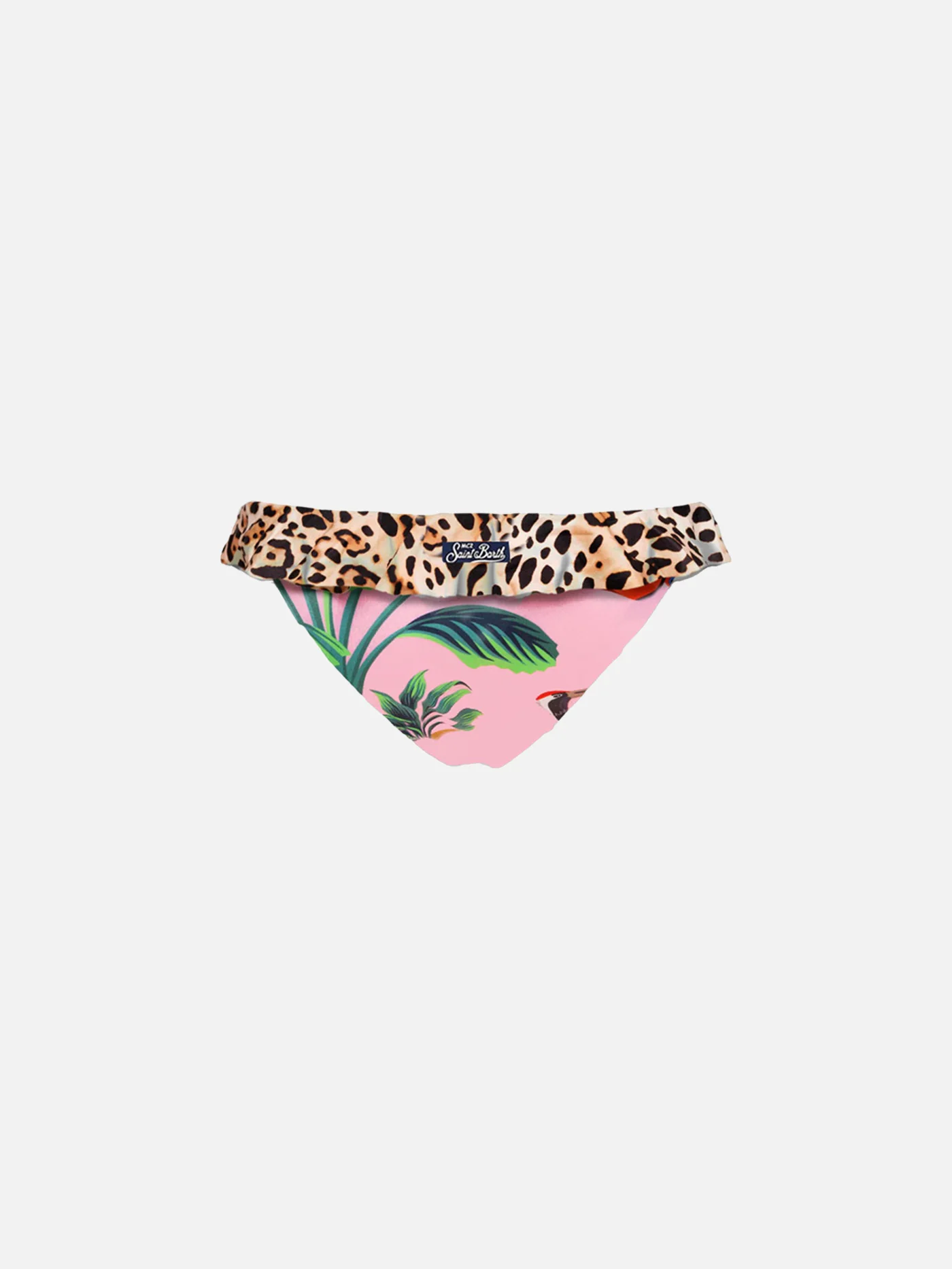 Mädchen-Badehosen mit Leoparden- und Tropenmuster
