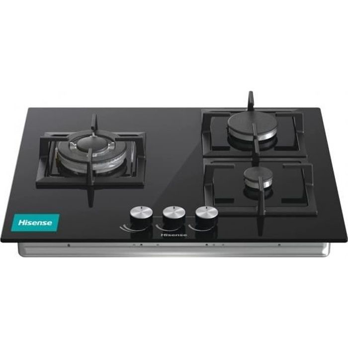 Placa de gas Hisense GG633B - 3 zonas - 60 cm - Encendido automático