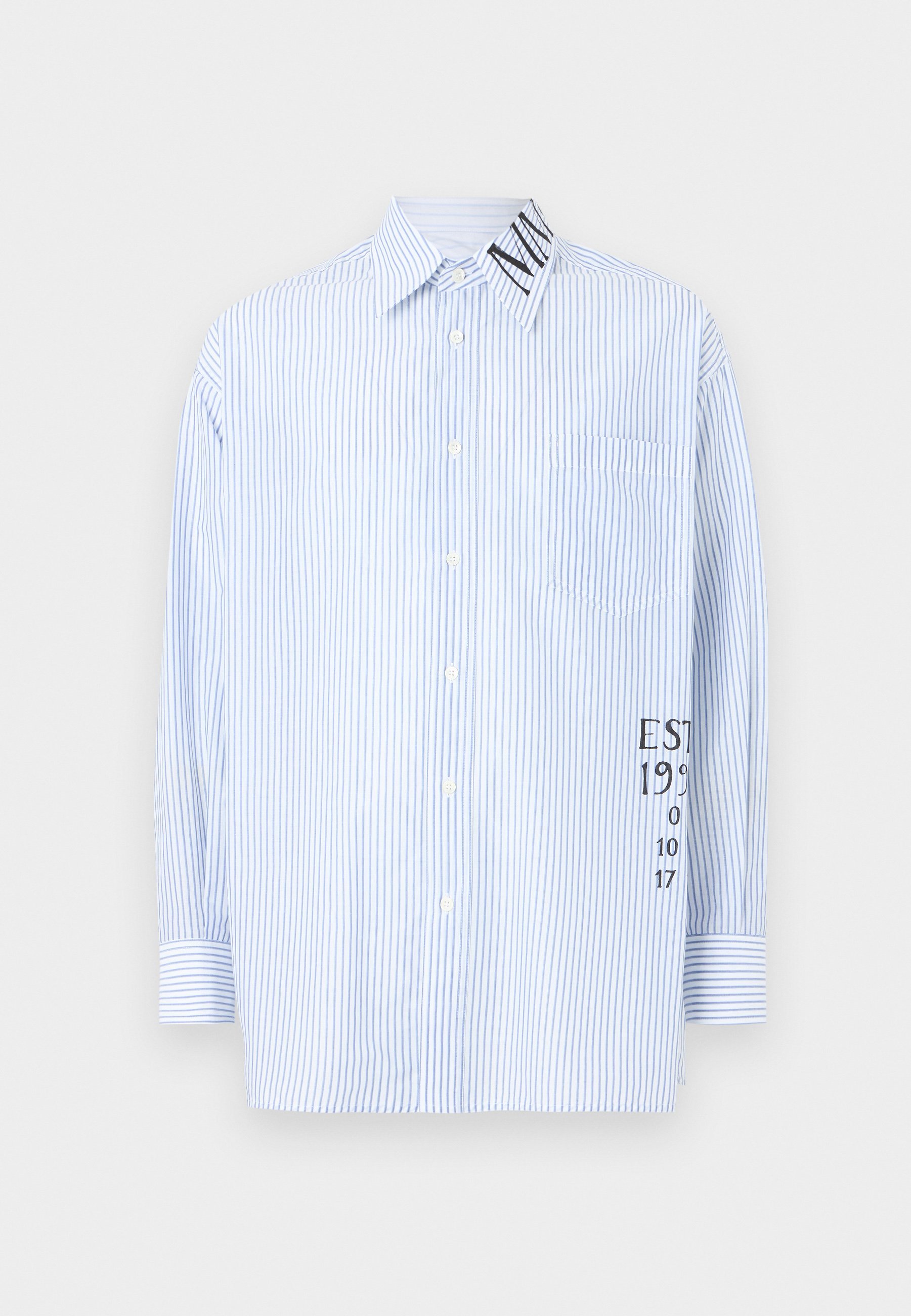 MM6 Maison Margiela DLHÝ RUKÁV - Košeľa - biela/modrá