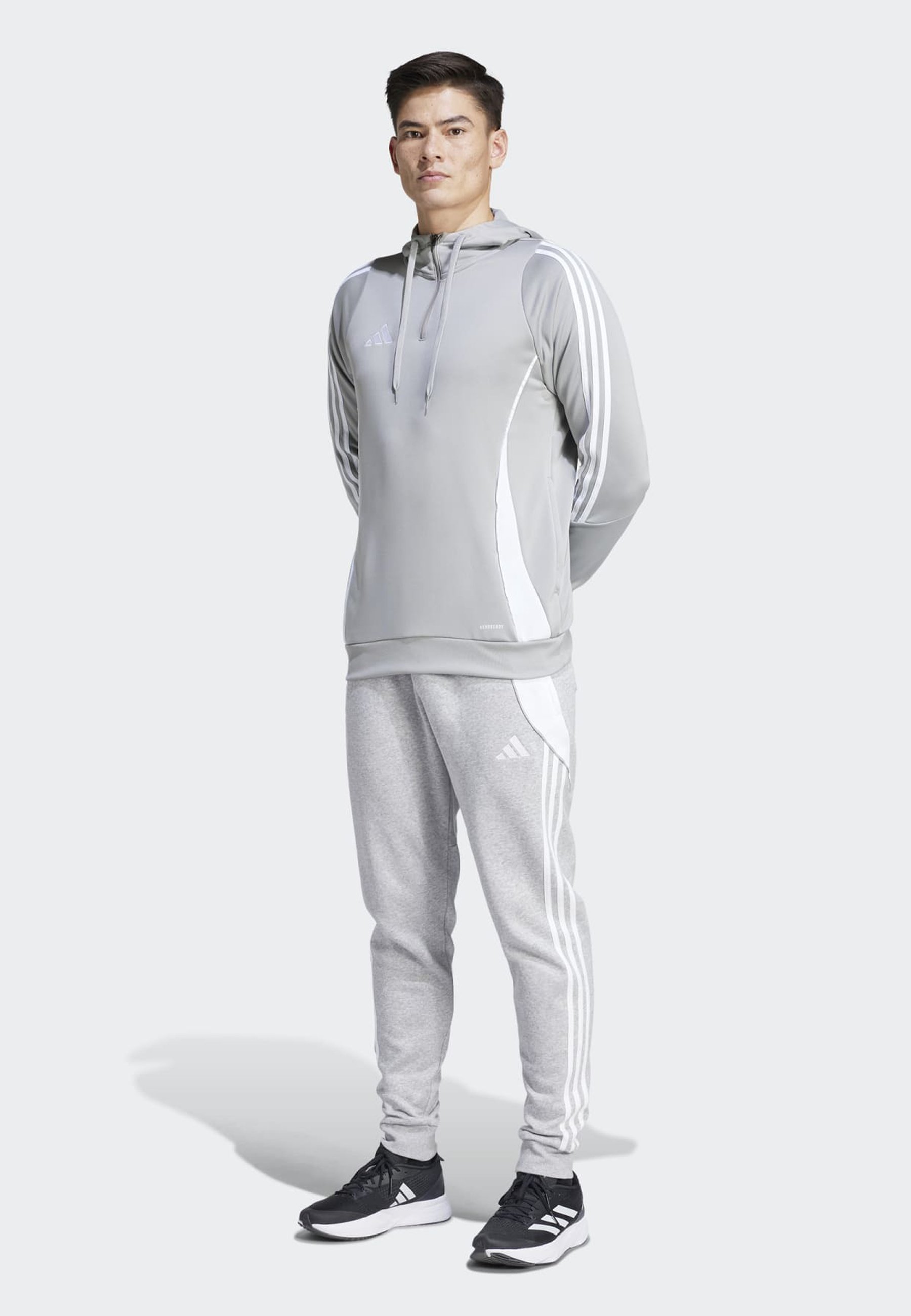adidas Performance TIRO 24 - Spodnji del trenirke - srednje siva heather/bela