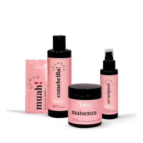 HAVA HAIR Hava Hair Complete Treatment 4-stappen peeling, shampoo, conditioner en spraylotion