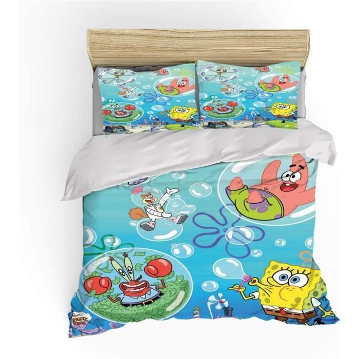 Funda nórdica infantil - Bob Esponja - Bob Esponja 3D - Multicolor - Microfibra de 90 g/m²