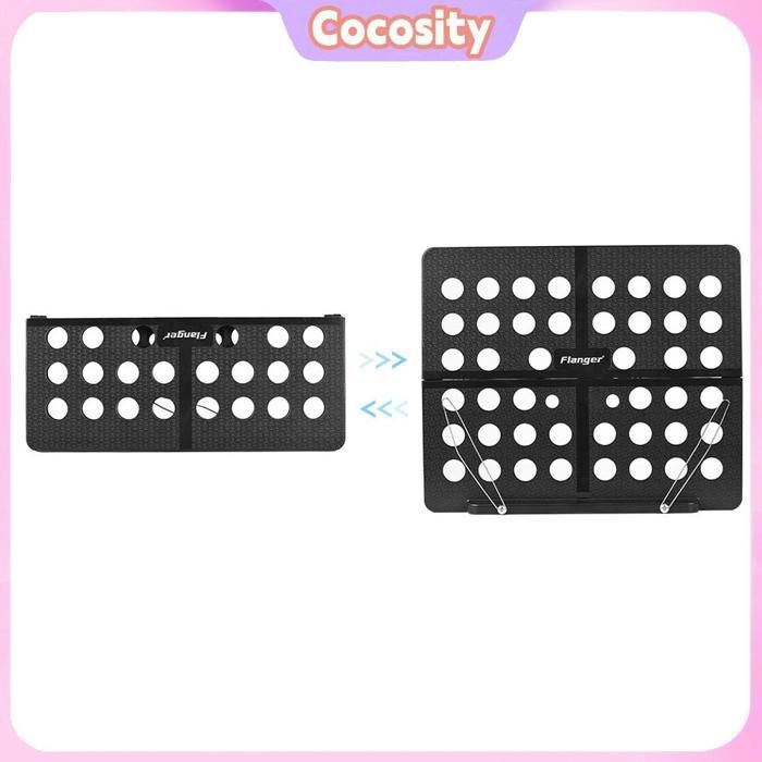 Treppiede per spartiti musicali Cocosity, per musicisti e strumenti a tastiera, colore nero.