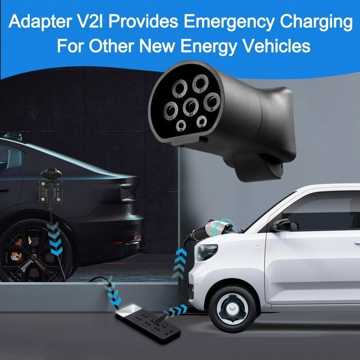 Adaptador de carga para vehículos eléctricos de tipo 2 a enchufe Schuko – 3,5 kW 16 A 220 V – Portátil y con protección IP44 – Compatible con vehículos eléctricos