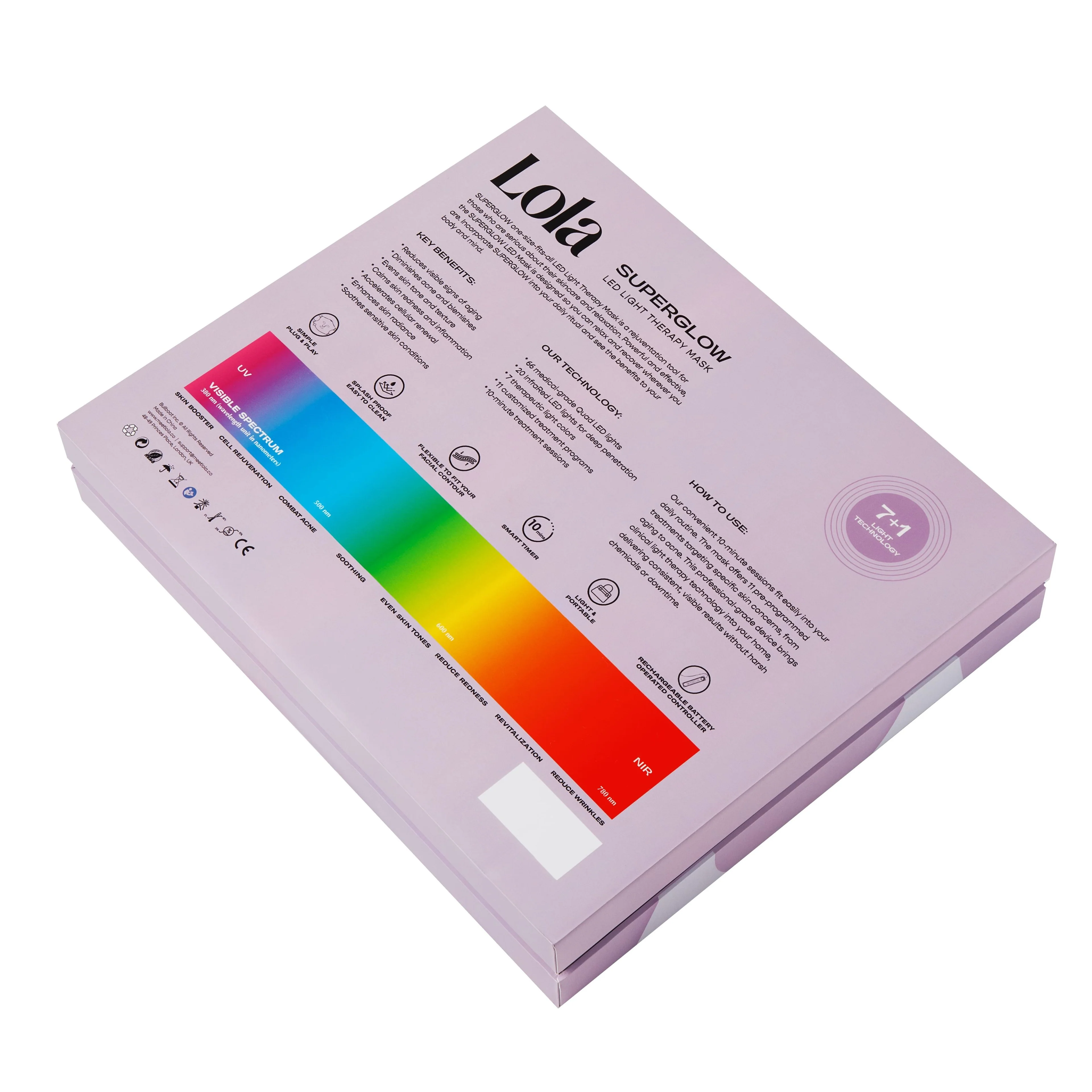 Accessori Superglow LED Light Therapy Mask - Beauty Device, Tratt.viso 24 ore illuminante, Tratt.viso 24 ore antirughe