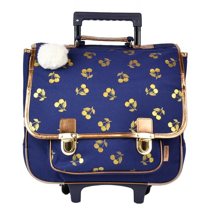 Cartable à roulettes Cherry ANONYM 38 cm 2 compartiments bleu marine