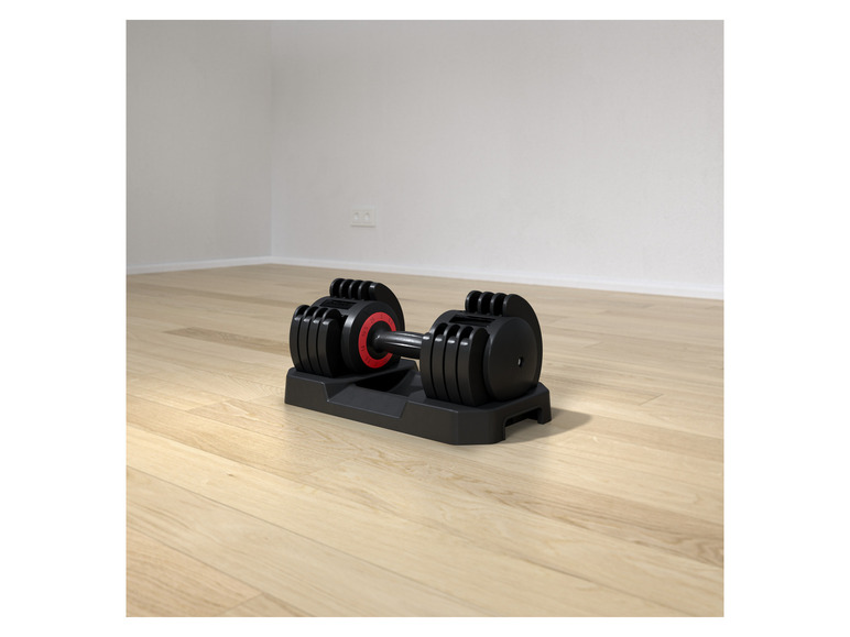 CRIVIT Kurzhantel, verstellbar, ca. 25 kg, 5 Gewichtsstufen