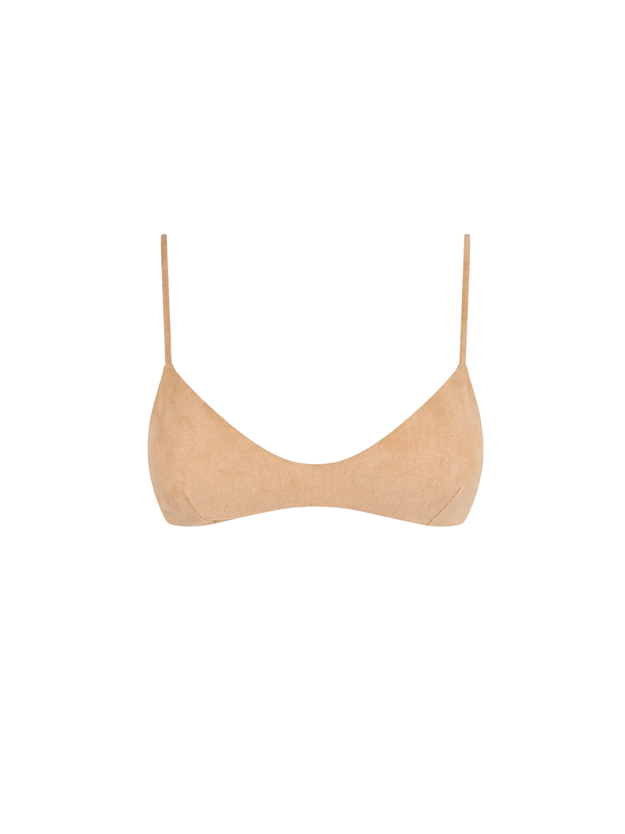 Beige bralette met suède-effect