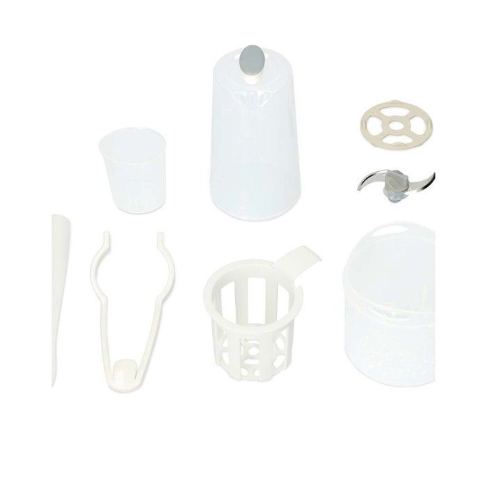 Robot pour repas bébés 5 en 1 Blanc – 300W – Stérilisation -Chauffe-biberon-cuiseur vapeur