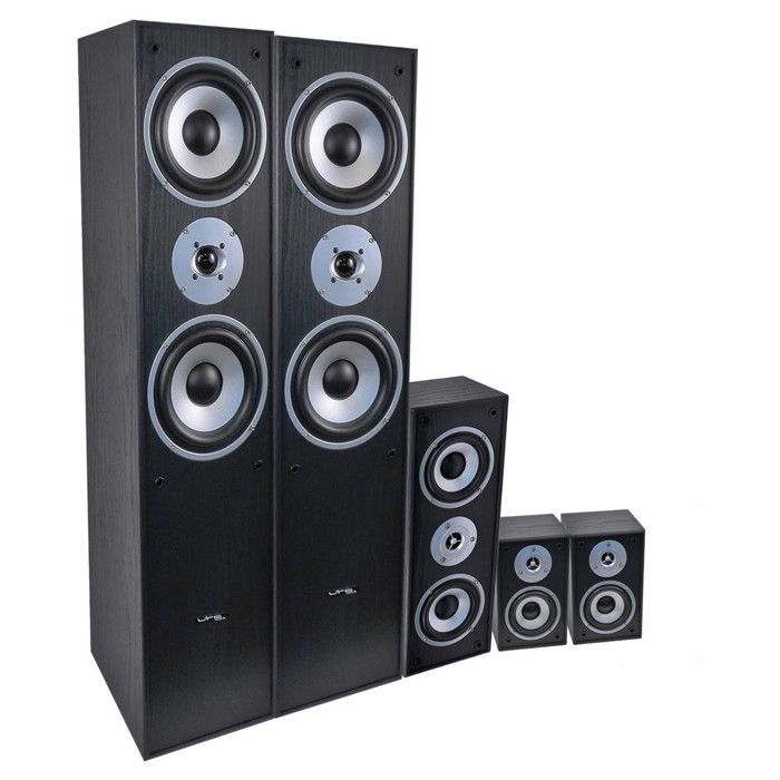 LTC E1004 5-Lautsprecher HiFi-/Heimkino-Set, Schwarz, 850 W