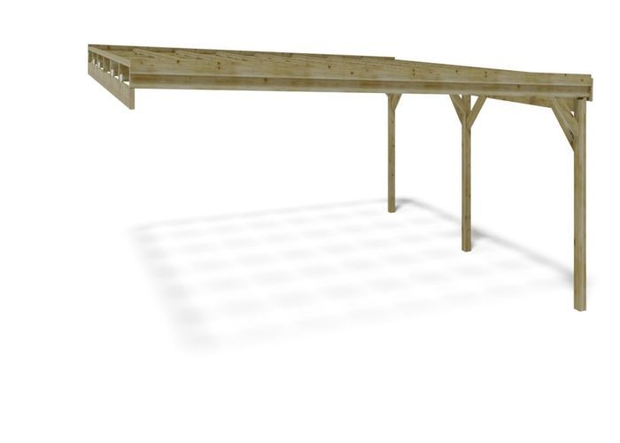 Carport, Unterstand 5,80 x 5,06 m - 29 m² - angebaut - CAR23