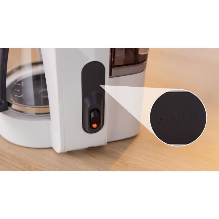 Cafetera de filtro - BOSCH - TKA2M111 MyMoment - Blanca - Capacidad de 1,25 L - Jarra de vidrio - Sistema antigoteo