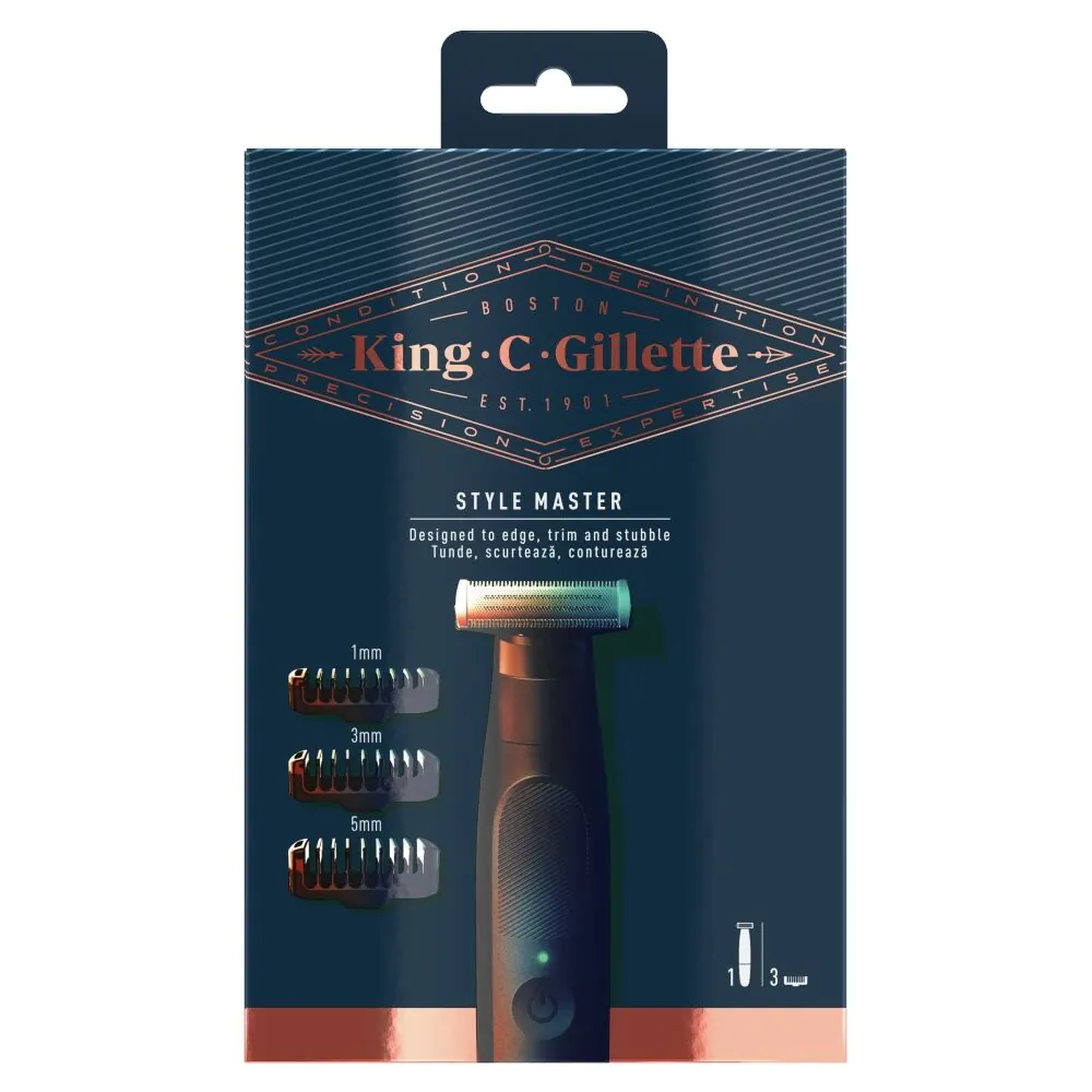 Gillette King C Style Master Maszynka do Golenia + 3 Wkłady