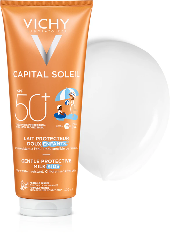 Vichy Capital Soleil Gentle Milk ochranné mlieko na tvár a telo pre deti SPF 50