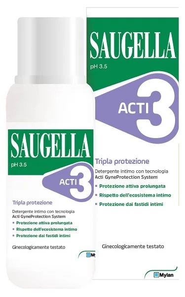 SAUGELLA Saugella ACTI3 Intimreinigungsgel mit Dreifachschutz 250 ml Dreifachschutz