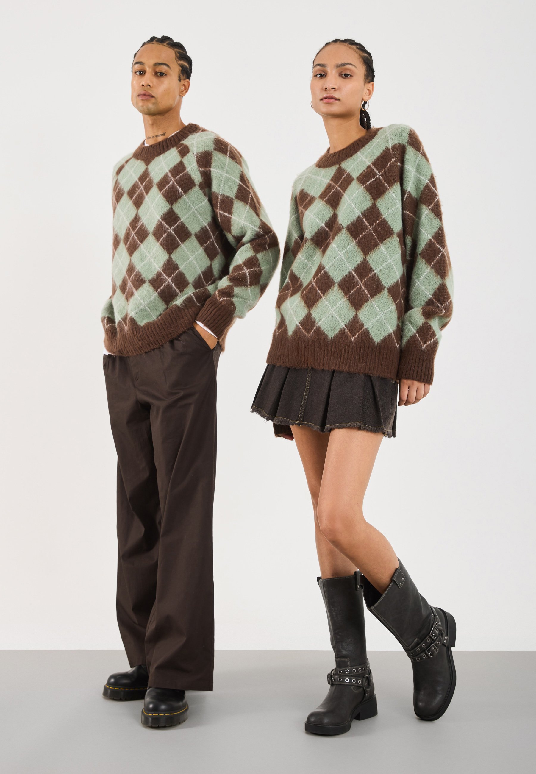 YOURTURN UNISEX - Trui - Bruin/Blauw