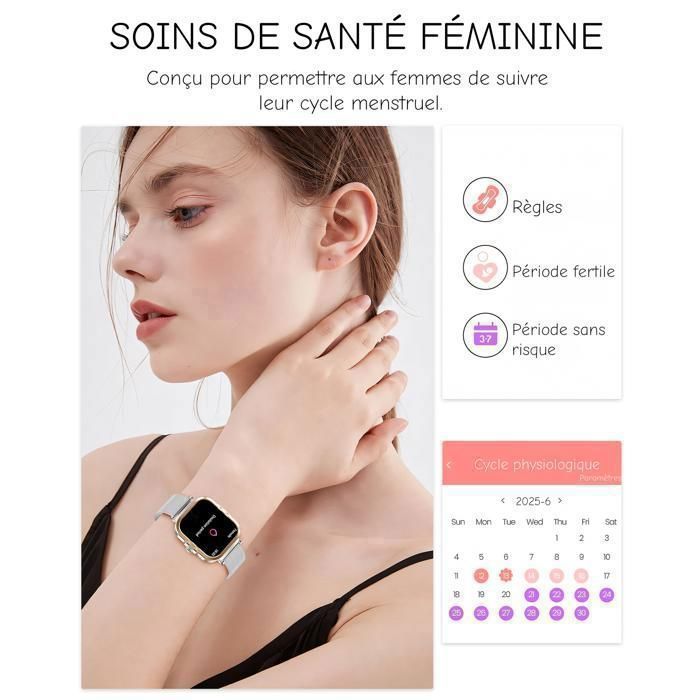 Montre connectée fitness pour femme-étanche IP67-1.75