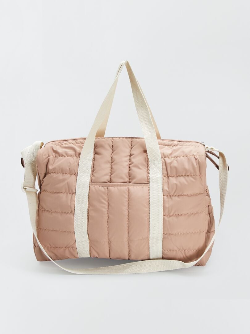 Bolsa para fraldas com tapete - BEGE
