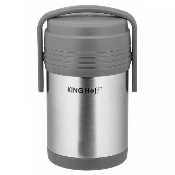 Termos obiadowy 1.5L stalowy z 3 pojemnikami KINGHOFF KH-4075