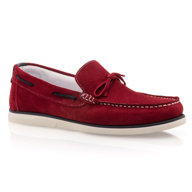 Mocasines/zapatos náuticos rojos para hombre