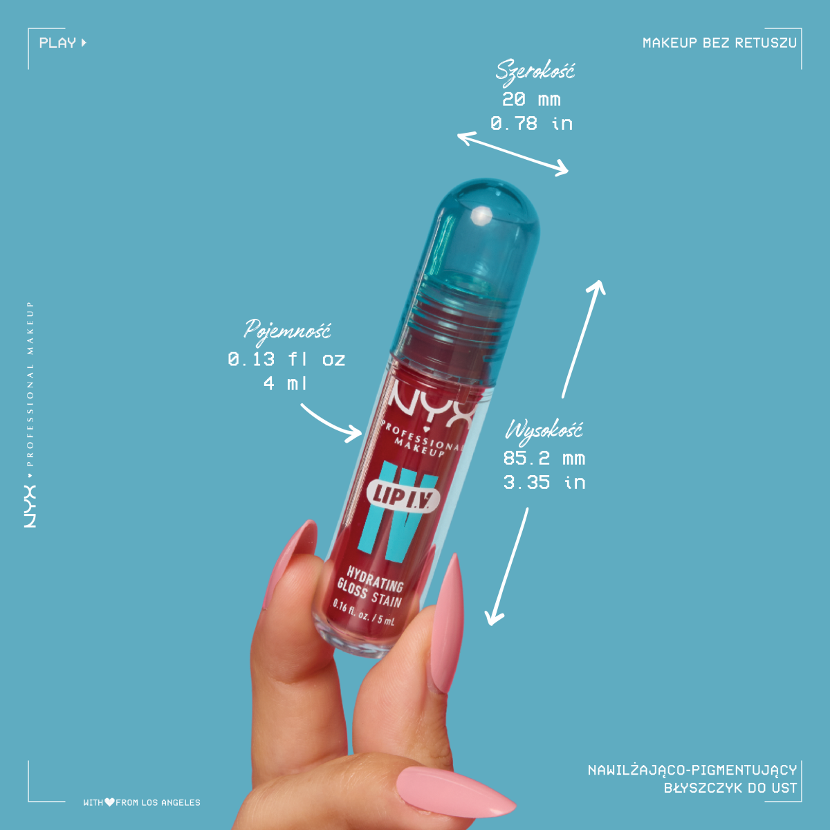NYX Professional Makeup Lip IV Hydrating Gloss Stain -huulipuna