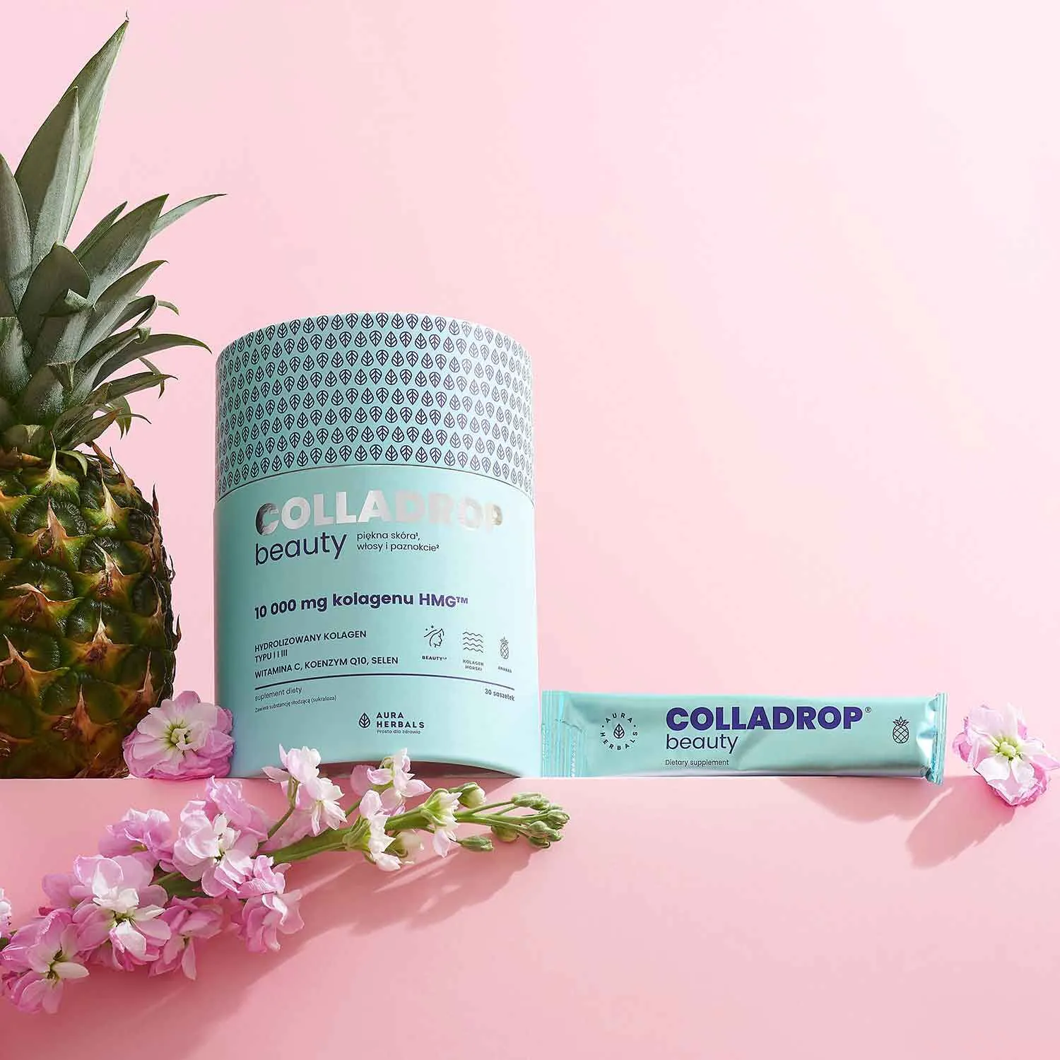 Colladrop Beauty Kolagen HMG 10000 mg Ananas Saszetki