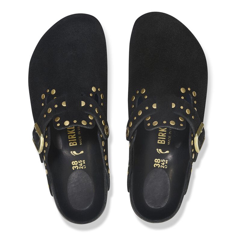Boston Rivet Pelle scamosciata - Black Black