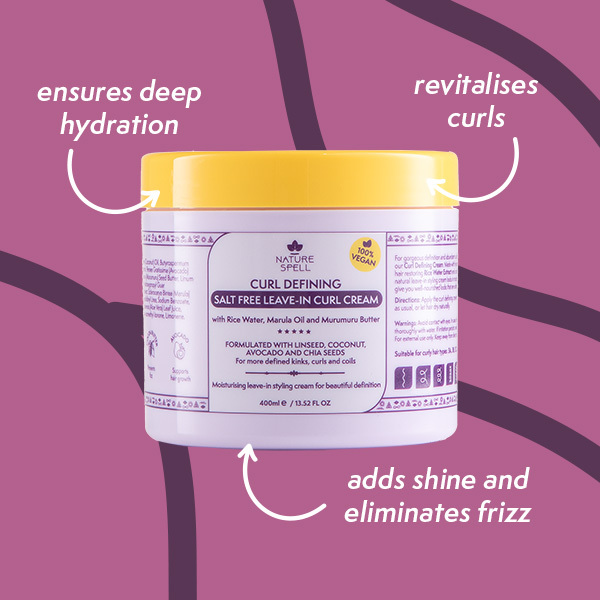 Nature Spell Curl Defining Salt Free Leave-In Curl Cream