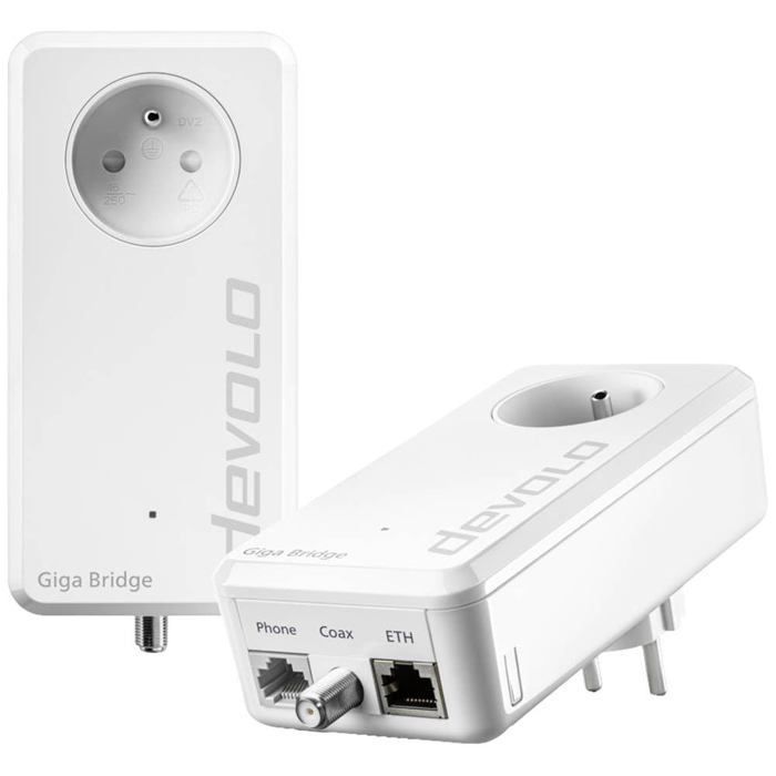 Netwerkadapter - DEVOLO - Giga Bridge Telefoonlijn - Externe verbinding - Glasvezel