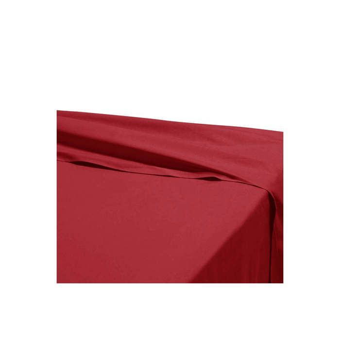 Sábana plana - 180 x 290 cm - 100 % algodón - 57 hilos/cm² - Francia - Fucsia