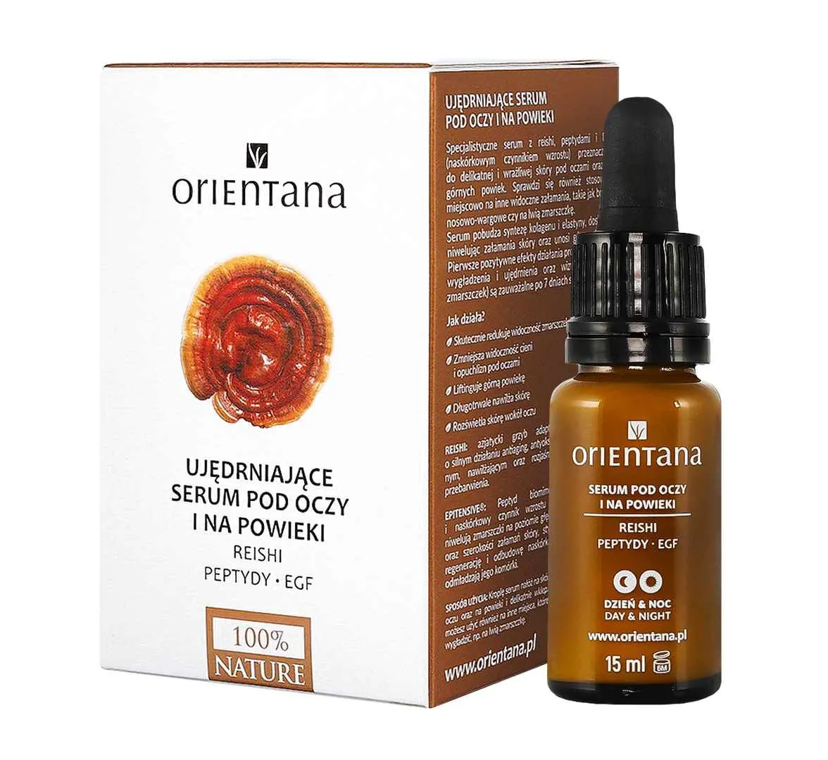 Orientana Reishi Ujędrniające serum pod oczy i na powieki z peptydami i EGF