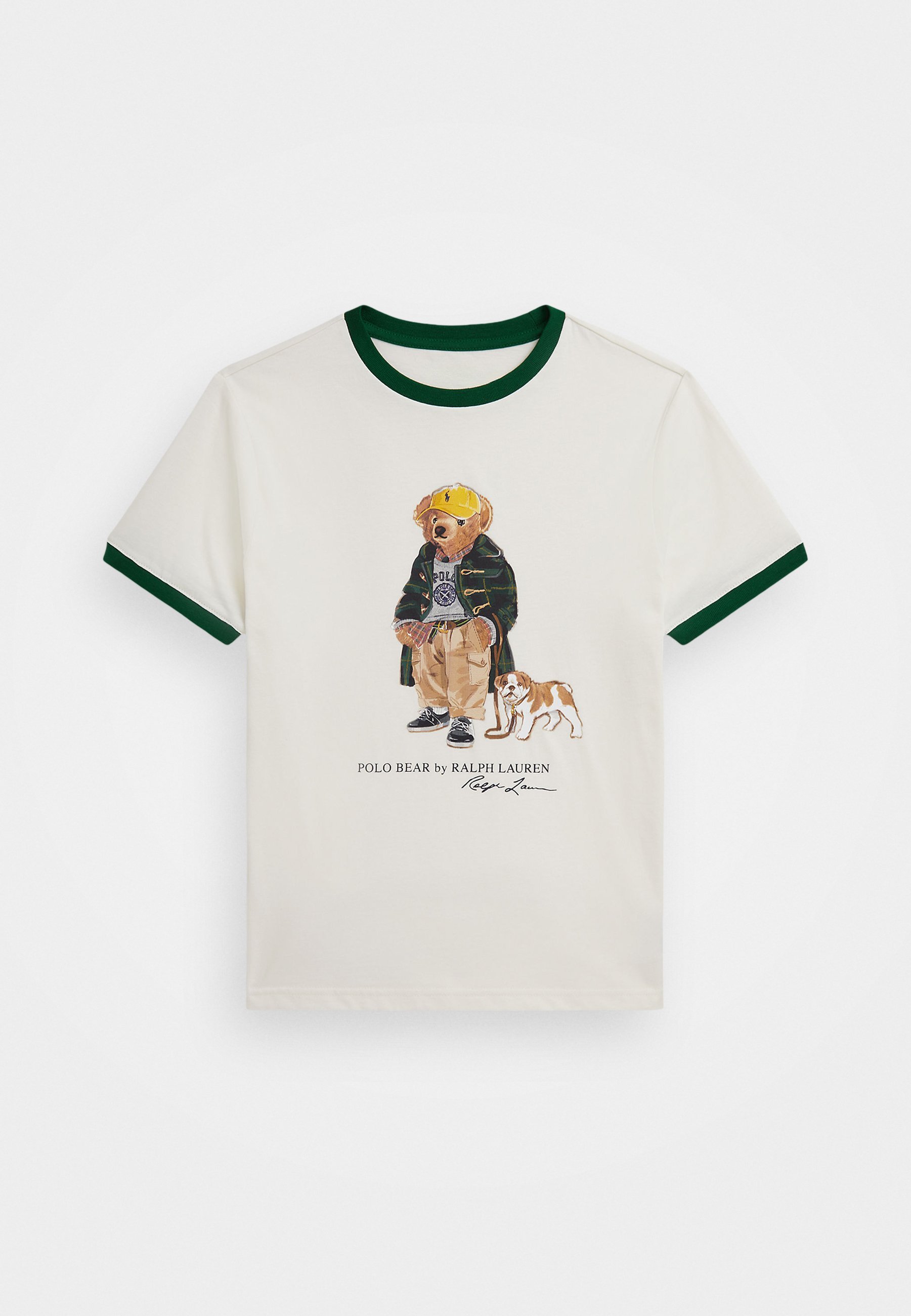 Polo Ralph Lauren POLO BEAR T-shirt en coton à rayures - Imprimé - Blanc cassé