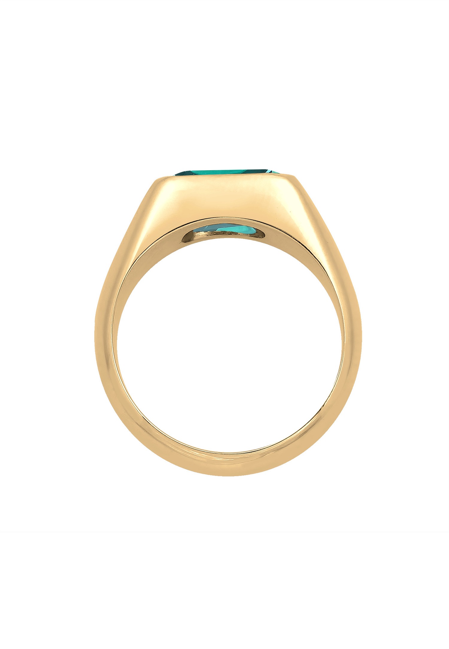 Elli PREMIUM PREMIUM-Cachet Classique Bague Femme-Plaqué Or Argent (925/1000) Argent Grenat
