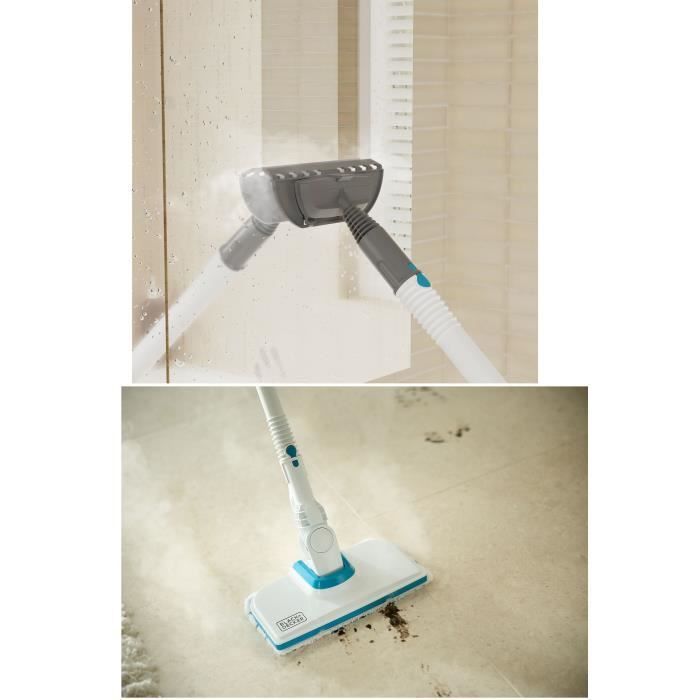 BLACK+DECKER - BHSMP2314-QS - Pulitore a vapore multifunzione a contenitore da 2300 W - Serbatoio da 1,2 l - Cavo da 8 m - 14 accessori