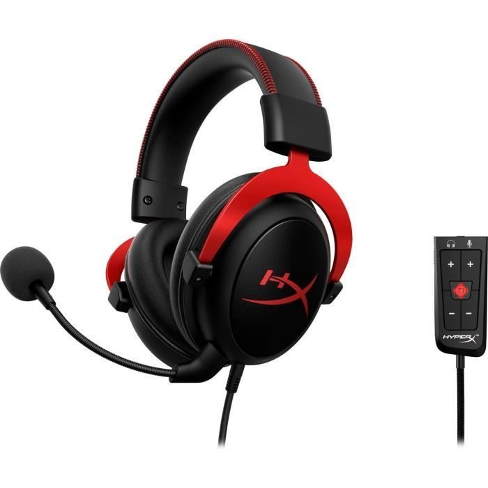 Casque Gamer Filaire - HyperX Cloud II - pour PC & console - Noir/Rouge