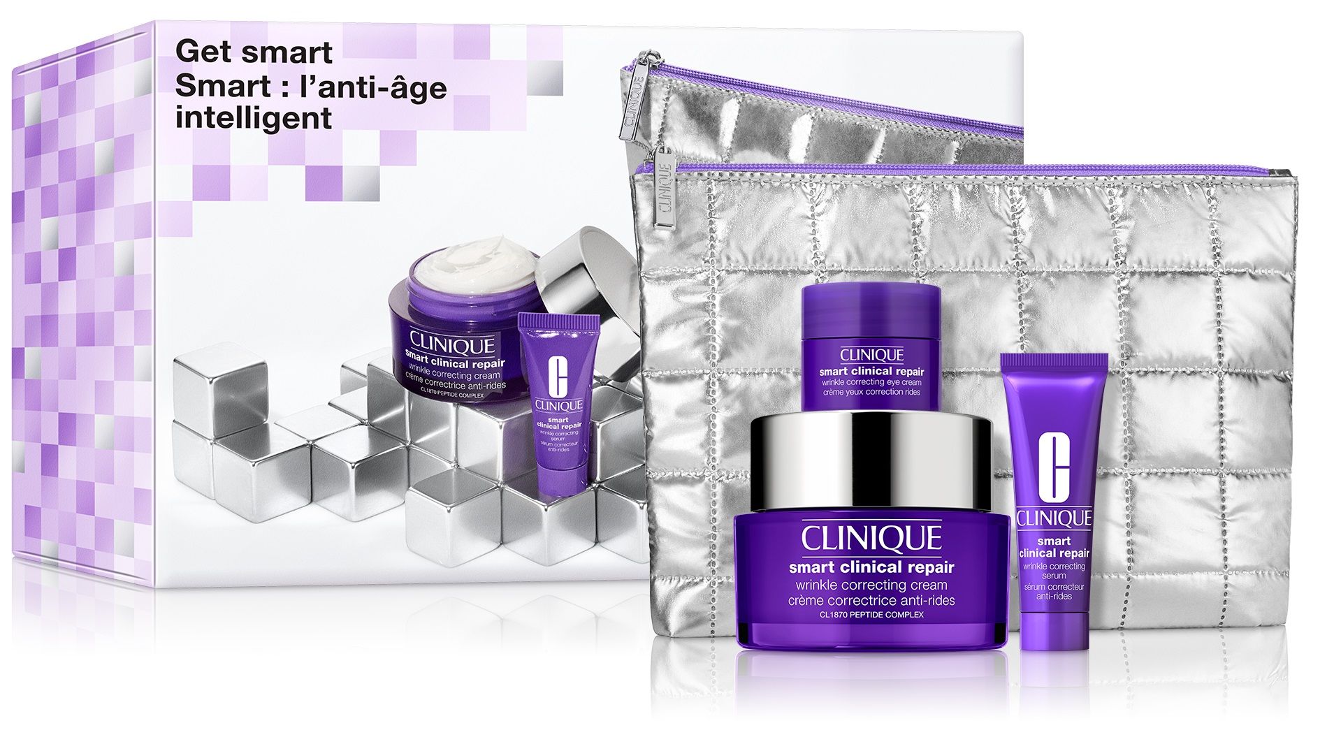 Darčeková sada proti starnutiu Smart Correcting Wrinkle Cream s 3 darčekmi Luxusné darčekové sady