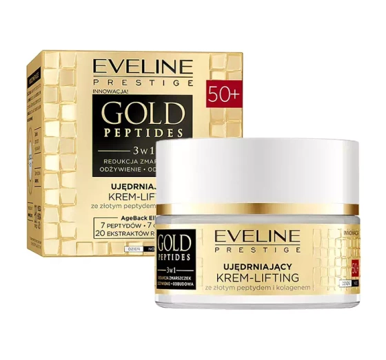Eveline Cosmetics Gold Peptides 50  ujędrniający krem liftingujący do twarzy 3w1 50 ml
