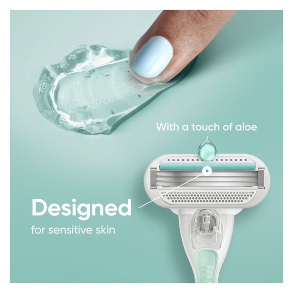 Système de rasage Gillette Venus Smooth Sensitive<br>Comprend 2 lames de rasoir