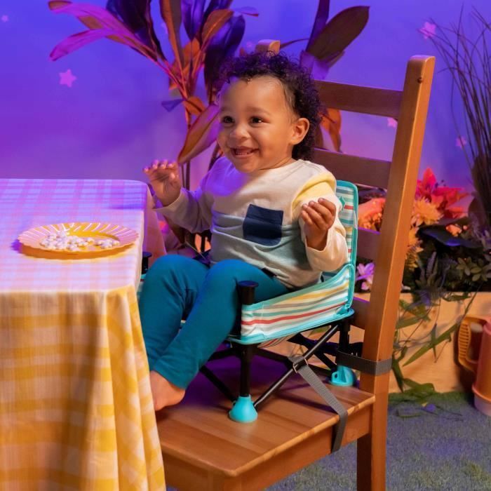 DISNEY BABY - MICKEY - Opvouwbare, draagbare reisstoelverhoger, lichtgewicht en gemakkelijk schoon te maken, inclusief draagtas.