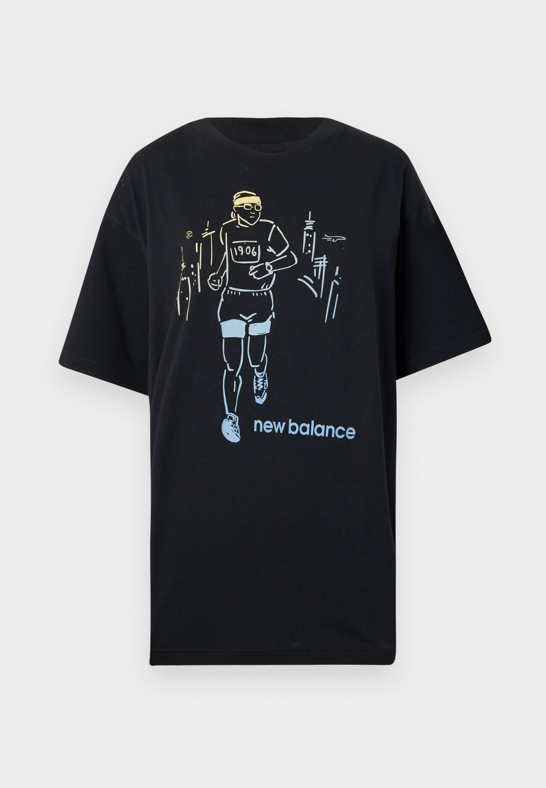 New Balance BEFORE AND AFTER UNISEX - Print T-shirt - black