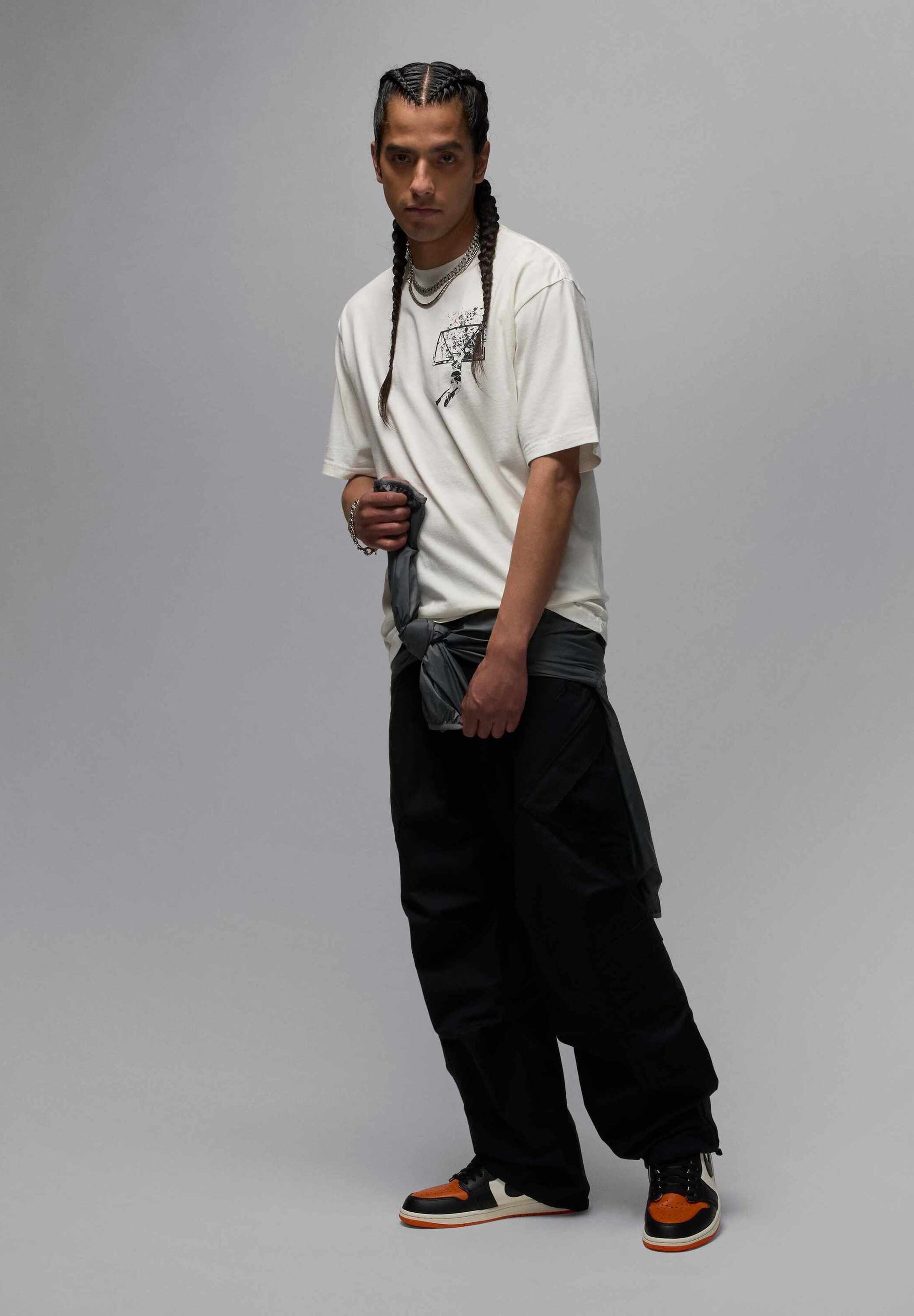 T-shirt Jordan Print - vela/nero