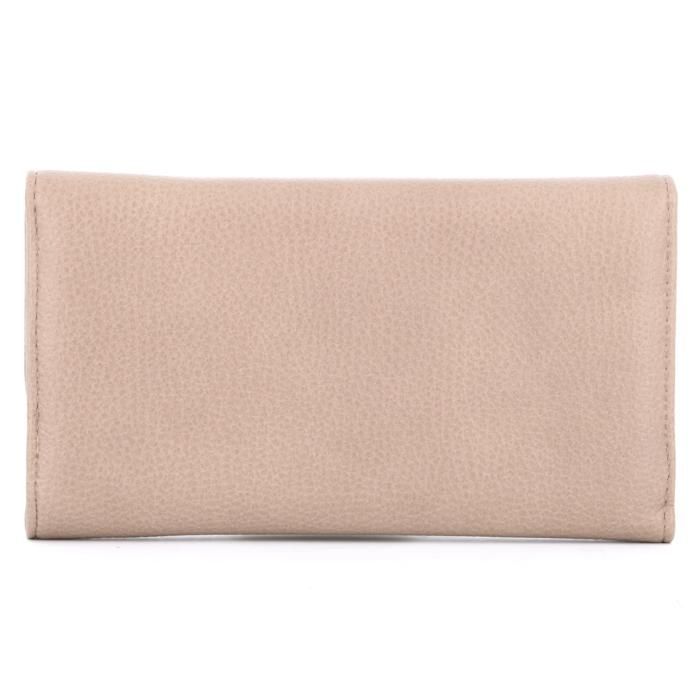 Flora Co Paris - Porte Chéquier Femme Pu Cuir Souple - Beige