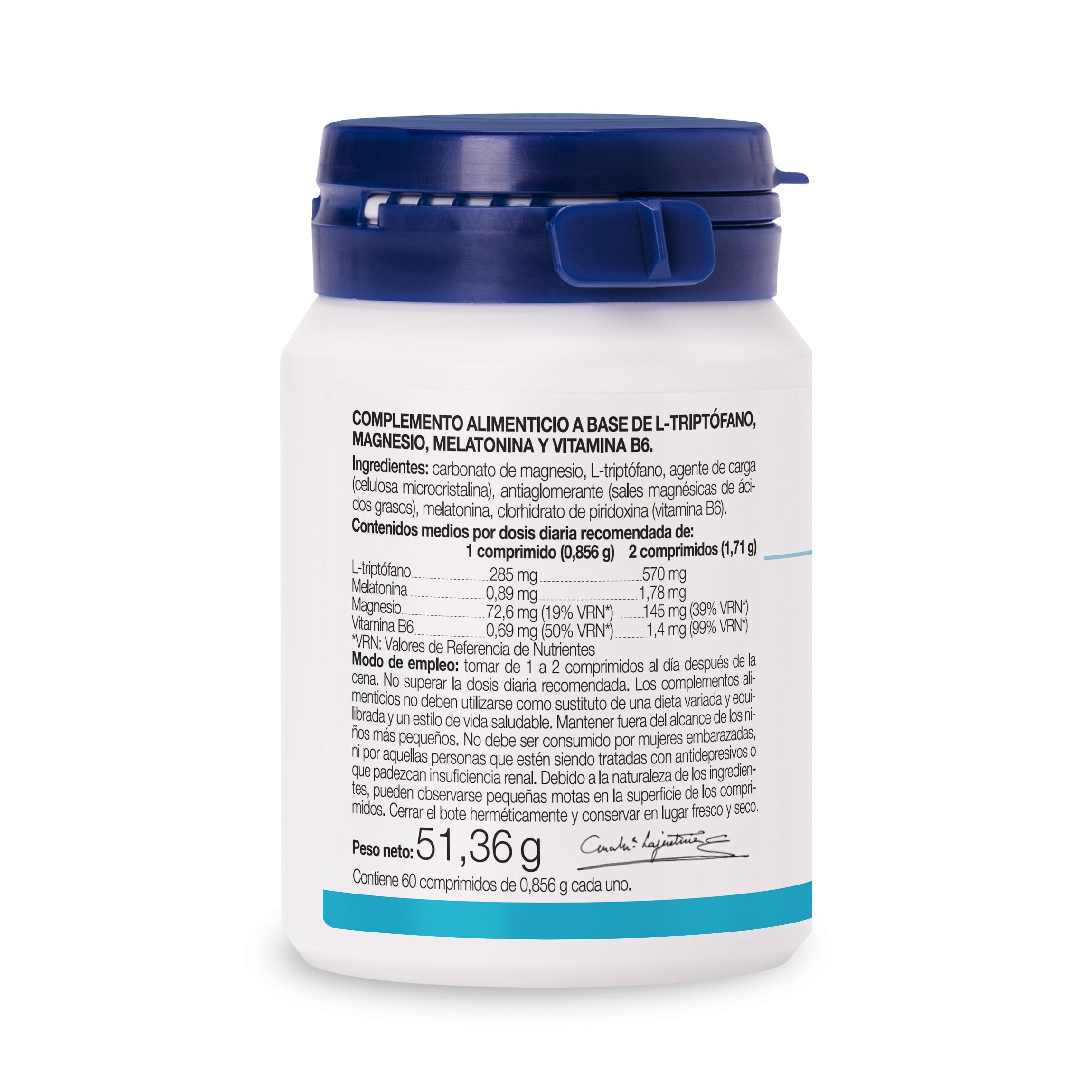 Triptofanas su melatoninu, magniu ir vitaminu B6 Vitaminai ir mineralai