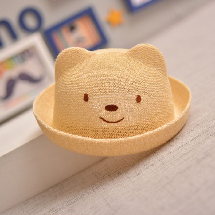 FUNMOON Sombrero Panamá de paja con dibujos animados para niños - 577011