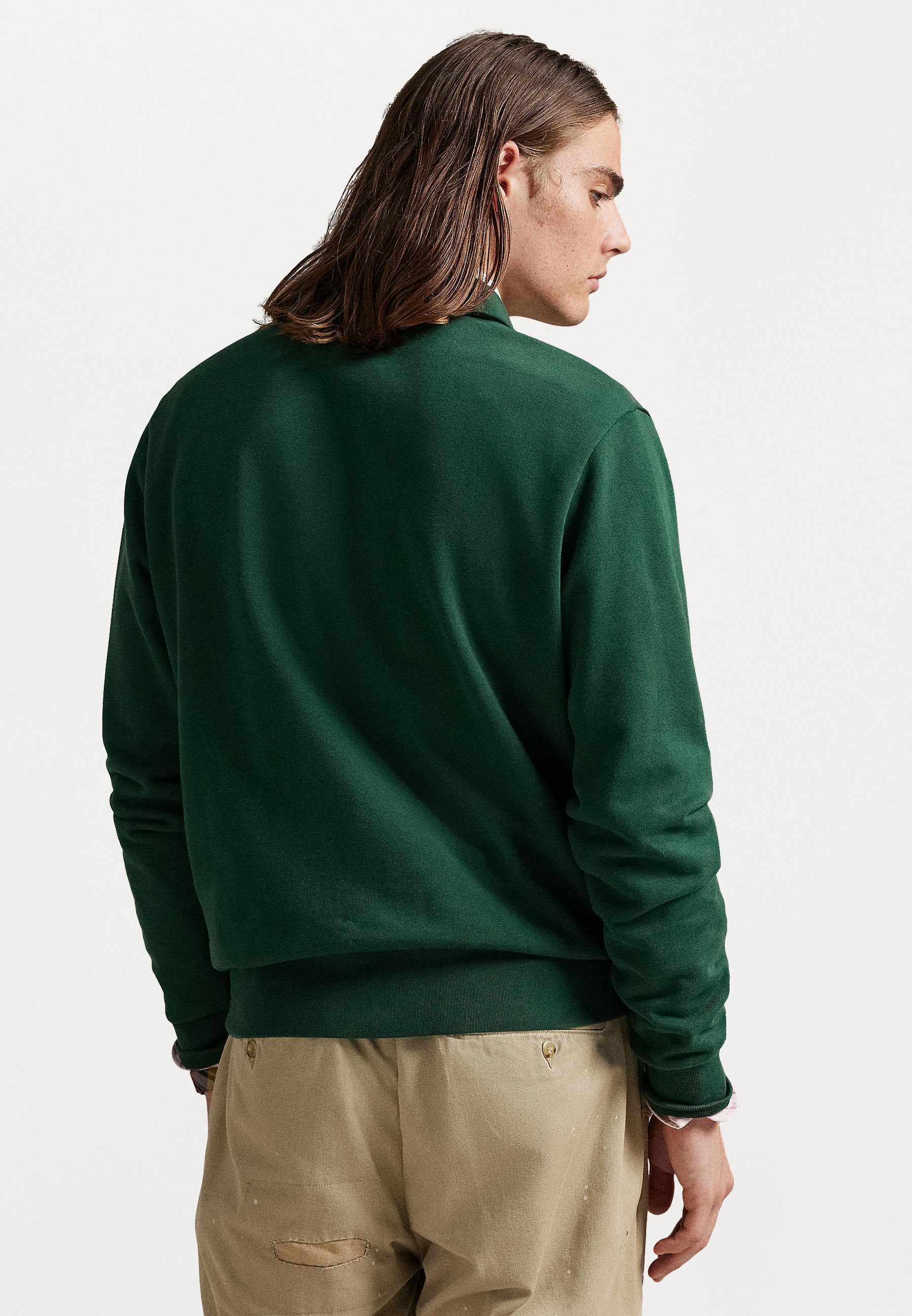Polo Ralph Lauren sweatshirt met luskraag - Sweatshirt - vintage dennenhout