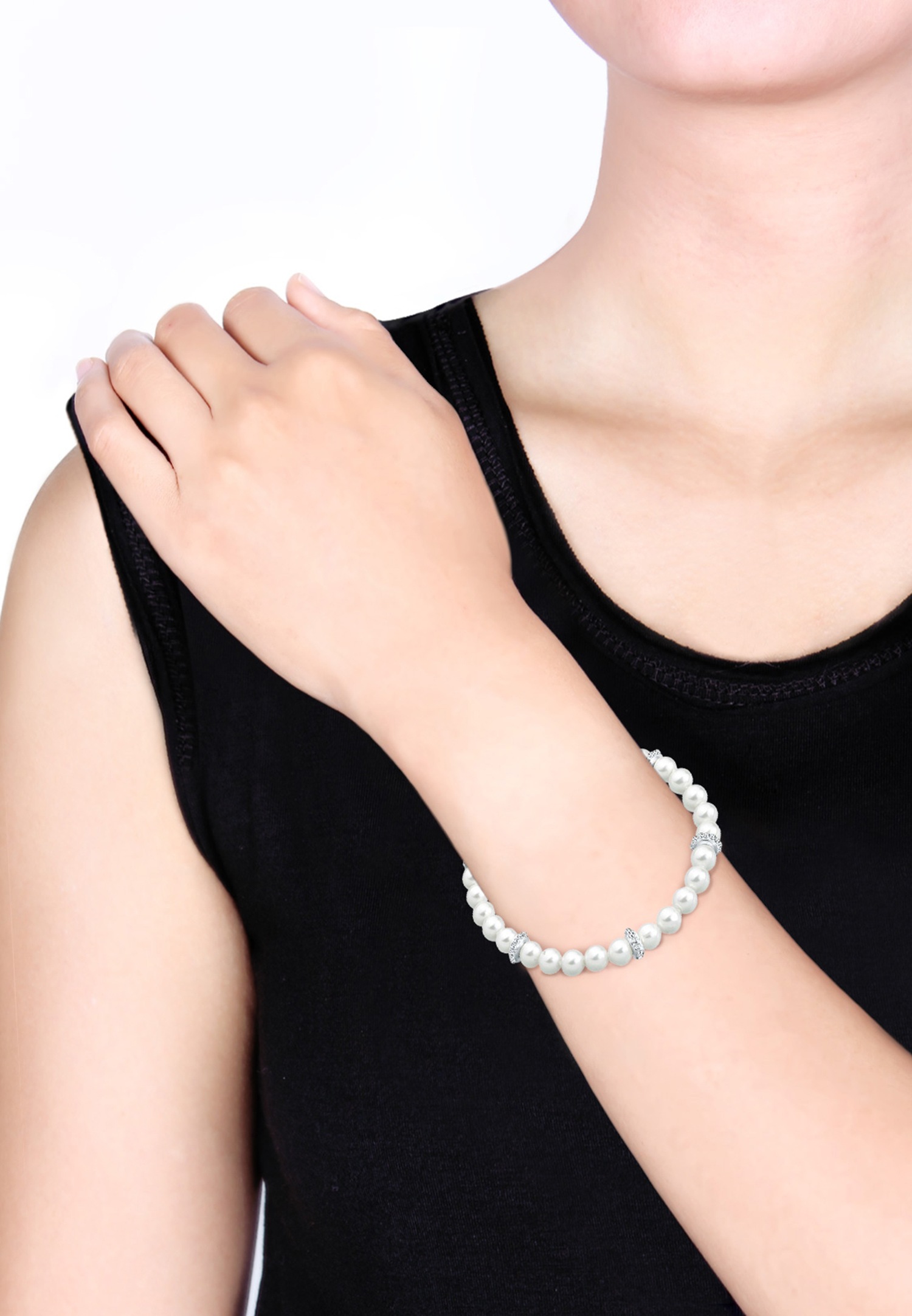 Elli Muschelkernperlen Kristalle 925 Silber