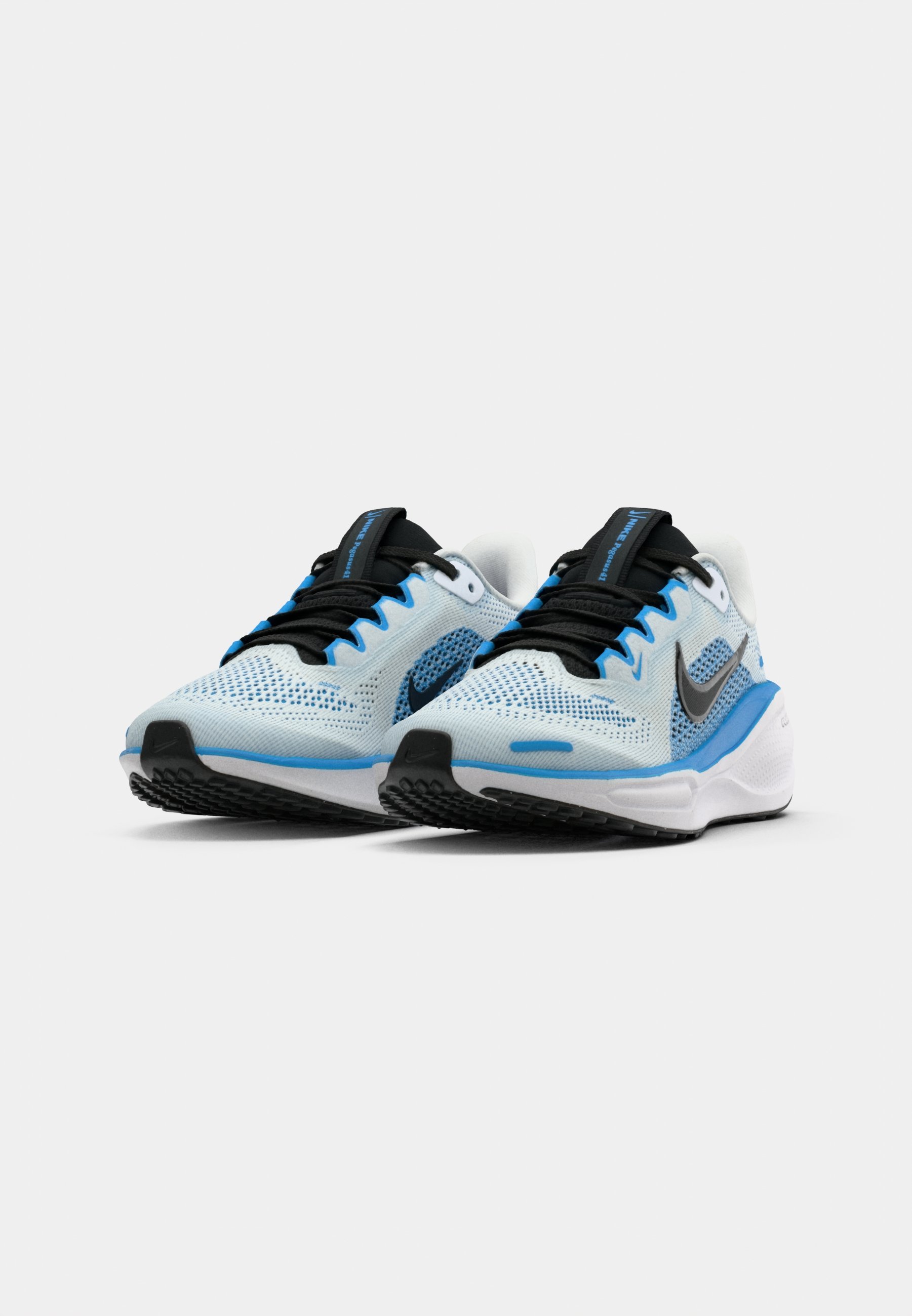 Nike Performance AIR ZOOM PEGASUS 41 UNISEXE - Chaussures de running sur route - blanc/argent métallisé/bleu/noir