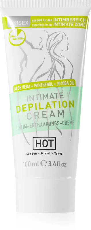 Creme depilatório íntimo HOT, unissex.
