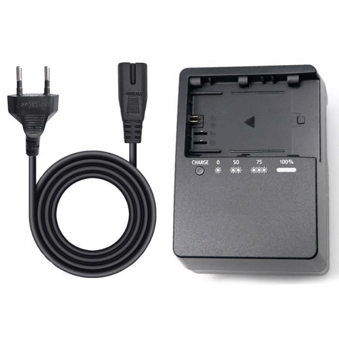 Cargador de cámara - RNCYN - LC-E6E - Compatible con Canon LP-E6 - Negro - Accesorio genérico